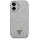 Case Guess Glitter Triangle Logo MagSafe for iPhone 17 silver - imagine 3