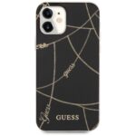 Guess GUHCP12SPCUCHBK iPhone 12 mini 5,4" black hardcase Gold Chain Collection - imagine 3