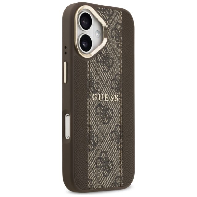 Case Guess 4G Stripe MagSafe for iPhone 17 brown - imagine 4