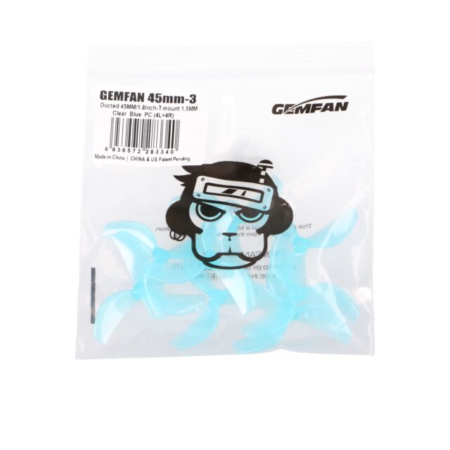 Gemfan 45mm Three-blade Propellers Blue | Drone Propellers | 8 pcs - imagine 3