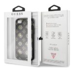 Guess GUHCI8TGGPBK iPhone 7/8/SE 2020/ SE 2022 black hard case Peony G Double Layer Glitter - imagine 7