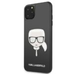 Karl Lagerfeld KLHCN65DLHBK iPhone 11 Pro Max black Iconic Glitter Karl`s Head - imagine 2