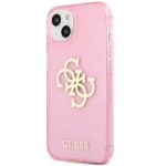 Guess GUHCP13SPCUGL4GPI iPhone 13 mini 5,4" pink hard case Glitter 4G Big Logo - imagine 2