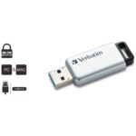 Pendrive Verbatim Secure Pro 32GB USB 3.2 Gen 1 silver 98665 - imagine 2