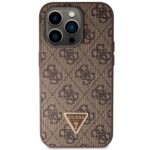 Guess GUHCP15LP4TDSCPW iPhone 15 Pro 6.1" brown hardcase Crossbody 4G Metal Logo - imagine 3