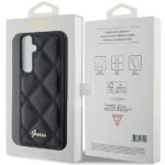 Guess GUHCS23FEPSQSQSK S23 FE S711 black hardcase Quilted Metal Logo - imagine 8