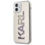 Karl Lagerfeld KLHCP12SKLMLGR iPhone 12 mini 5,4" silver hardcase Mirror Liquid Glitter Karl - imagine 2