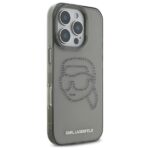 Karl Lagerfeld KLHCP16XHKHDCELK iPhone 16 Pro Max 6.9" black hardcase IML Rhinestones Karl Head - imagine 4