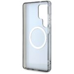 Case Guess Glitter Flowers Triangle Buttons MagSafe for Samsung Galaxy S25 Ultra black - imagine 7