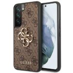 Guess GUHCS22S4GMGBR S901 S22 brown hardcase 4G Big Metal Logo