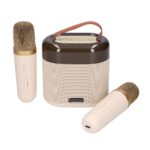 Extralink Kids Karaoke Set LED Speaker 2x Mic White, Bluetooth Speaker, 2 Microphones, AUX, Memory Card Slot, RGB Lighting - imagine 2