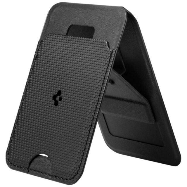 Magnetyczny portfel Spigen S314-1 Slim    Fold Tripod MagSafe czarny - imagine 3