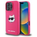 Karl Lagerfeld KLHMP16LSCHPPLF iPhone 16 Pro 6.3" fuschia hardcase Silicone Choupette Head Pri