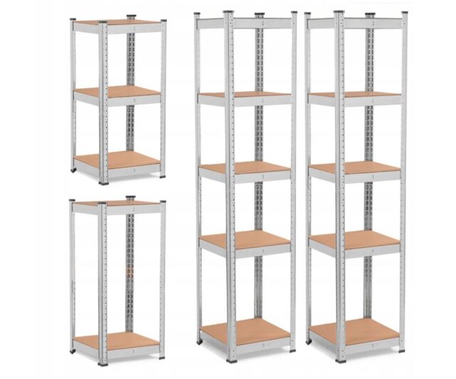 Extralink | Set of two 5-level shelves | 180x40x40 cm, 175 kg - imagine 2