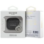 Case Guess 4G Strass Charm for AirPods 4 black - imagine 3