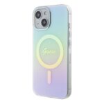 Guess GUHMP15SHITSQ iPhone 15 / 14 / 13 6.1" turquoise hardcase IML Iridescent MagSafe - imagine 2