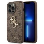 Guess GUHCP14L4GMGBR iPhone 14 Pro 6,1" brown hardcase 4G Big Metal Logo