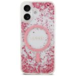 Guess Resin Bottom Glitter MagSafe Case for iPhone 17 Pink - imagine 3