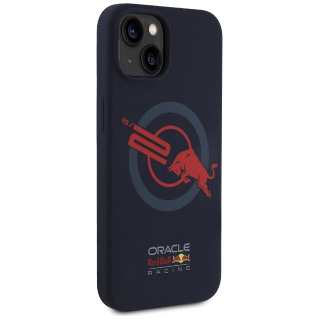 Case Red Bull HC Silicone ORBR20 Logo Red Lining for iPhone 15 MagSafe navy blue - imagine 4