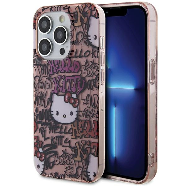 cps-d5a7d5b976ebbd779b61f5930f4db639-2025-12-06-16-28-50 Hello Kitty HKHCP13LHDGPTP iPhone 13 Pro/ 13 6.1" pink hardcase IML Tags Graffiti - imagine 1