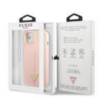 Guess GUHCP13SSLTGP iPhone 13 mini 5,4" pink hardcase Silicone Triangle - imagine 8