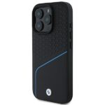 BMW BMHMP16L23RDCLK iPhone 16 Pro 6.3" black hardcase Sign Leather Textured And Line MagSafe - imagine 2