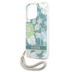 Guess GUHCP13XHFLSN iPhone 13 Pro Max 6,7" green hardcase Flower Strap - imagine 6