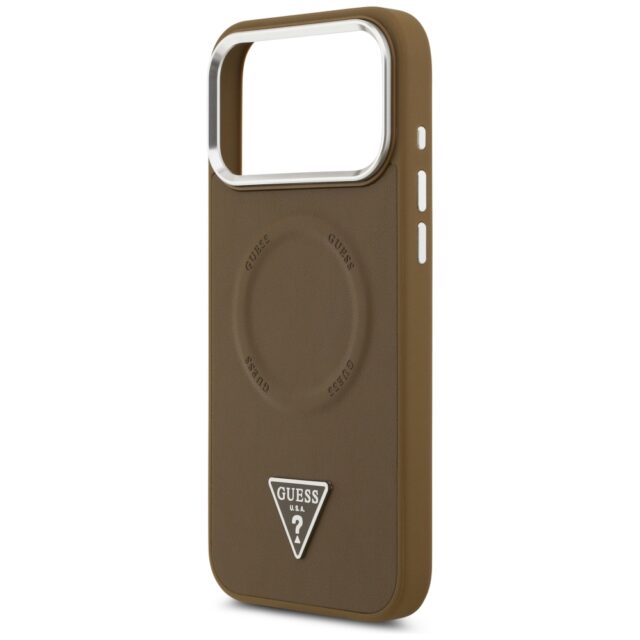Guess Triangle Logo MagSafe case for iPhone 17 Pro Max brown - imagine 6