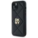 DKNY DKHCP15MPQDSLK iPhone 15 Plus 6.7" black Quilted Stack Logo - imagine 2