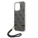 Guess GUOHCP14XH4STK iPhone 14 Pro Max 6,7" black hardcase 4G Print Strap - imagine 5
