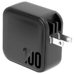 ENERGEA Wall Charger 1xUSB+3xUSB-CPD-PPS-QC 3.0 100W 3C1A black US+EU Travelite GAN100 - imagine 3