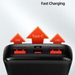 USAMS Powerbank PB58 10000mAh 22.5W QC3.0 + PD Fast Charge black 10KCD16101 (US-CD161) - imagine 4