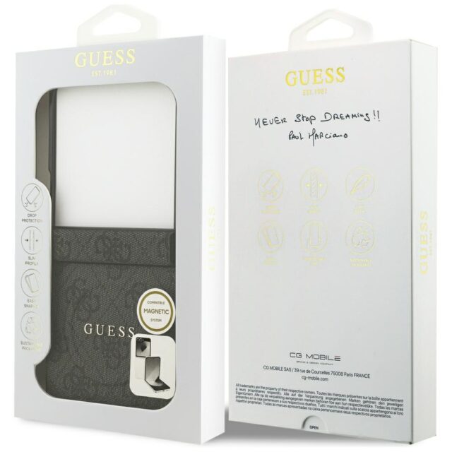 Case Guess 4G Classic MagSafe for Samsung Galaxy Z Flip7 black - imagine 8