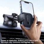 USAMS holder for dashboard/windshield black ZJ072ZJ01 (US-ZJ072) - imagine 3