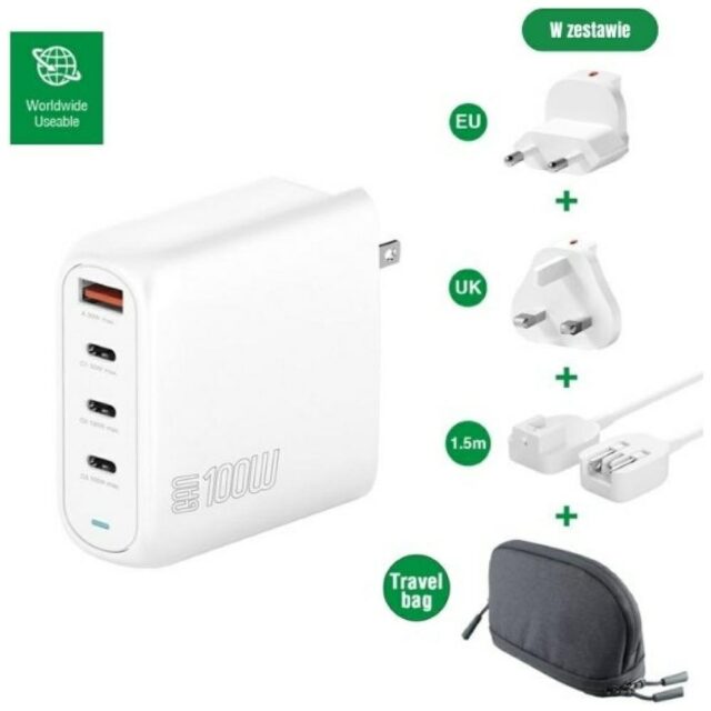 Power charger 4smarts Flex Pro 100W 3xUSB-C + 1xUSB-A Travel Edition white - imagine 6