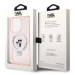 Karl Lagerfeld KLHMP15XHMRSKCP iPhone 15 Pro Max 6.7" pink hardcase Ring Stand Karl&Choupettte - imagine 7
