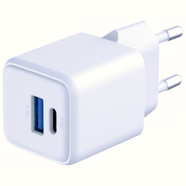 Wall charger 3MK Hyper GaN Charger 20W 1xUSB-A 1XUSB-C PD QC4+ white - imagine 5