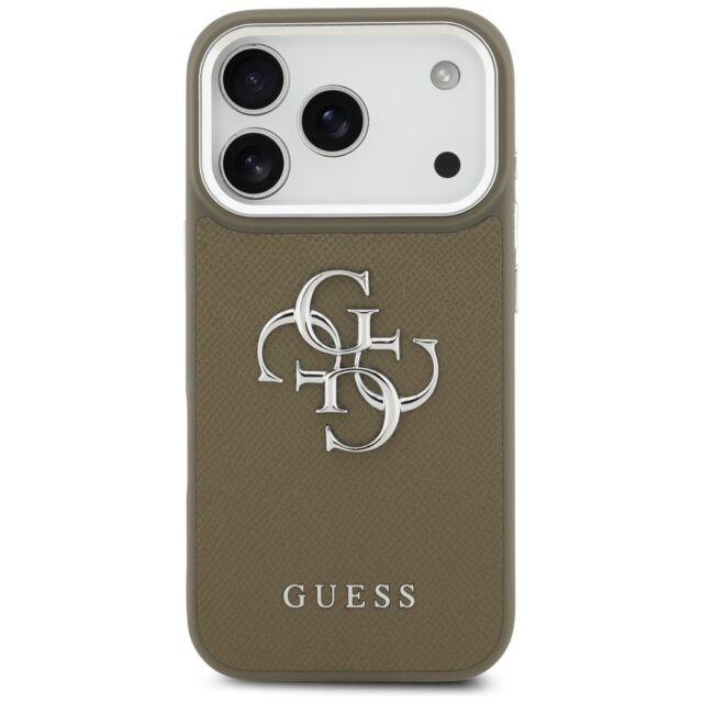 Guess Grained Big 4G Classic Logo Case for iPhone 17 Pro Brown - imagine 3