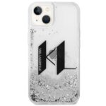 Karl Lagerfeld KLHCP14MLBKLCS iPhone 14Plus / 15 Plus 6,7" silver hardcase Liquid Glitter Bi - imagine 3