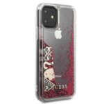 Guess GUHCN61GLHFLRA iPhone 11 6,1" / Xr raspberry hard case Glitter Hearts - imagine 5