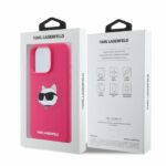 Karl Lagerfeld KLHMP16XSCHPPLF iPhone 16 Pro Max 6.9" fuschia hardcase Silicone Choupette Head - imagine 5