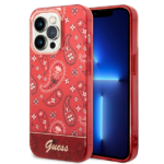 Guess GUHCP14LHGBNHR iPhone 14 Pro 6,1" red hardcase Bandana Paisley