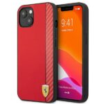 Ferrari FESAXHCP13SRE iPhone 13 mini 5,4" red hardcase On Track Carbon Stripe