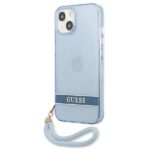Guess GUHCP13MHTSGSB iPhone 13 / 14 / 15 6.1" blue hardcase Translucent Strap - imagine 2