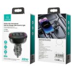 USAMS car charger 1xUSB-C 3xUSB-A C34 48W 3A+C PD Fast Charge black CC170CC01 (US-CC170) - imagine 9