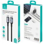 USAMS Huan Series SJ751 240W USB-C to USB-C cable 1.2 m tarnish - imagine 3