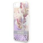 Guess GUHCI8LFLSU iPhone SE 2022 / SE2020 / 7 / 8 purple hardcase Flower Liquid Glitter - imagine 6