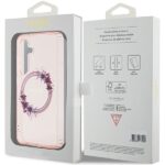 Guess GUHMS24SHFWFCP S24 S921 pink hardcase IML Flowers Wreath MagSafe - imagine 8