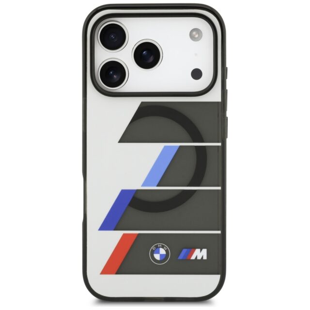 BMW M IML Metal Buttons Tricolor Lines MagSafe Case for iPhone 17 Pro Max Anthracite - imagine 3