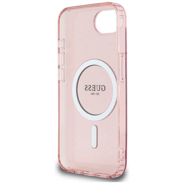 Case Guess IML Glitter Circle MagSafe for iPhone 16e pink - imagine 7